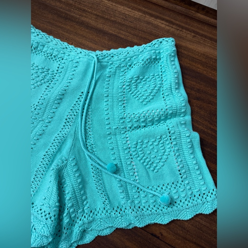 Anthropologie- Farm Rio Crochet Tie Shorts - Picture 3 of 8